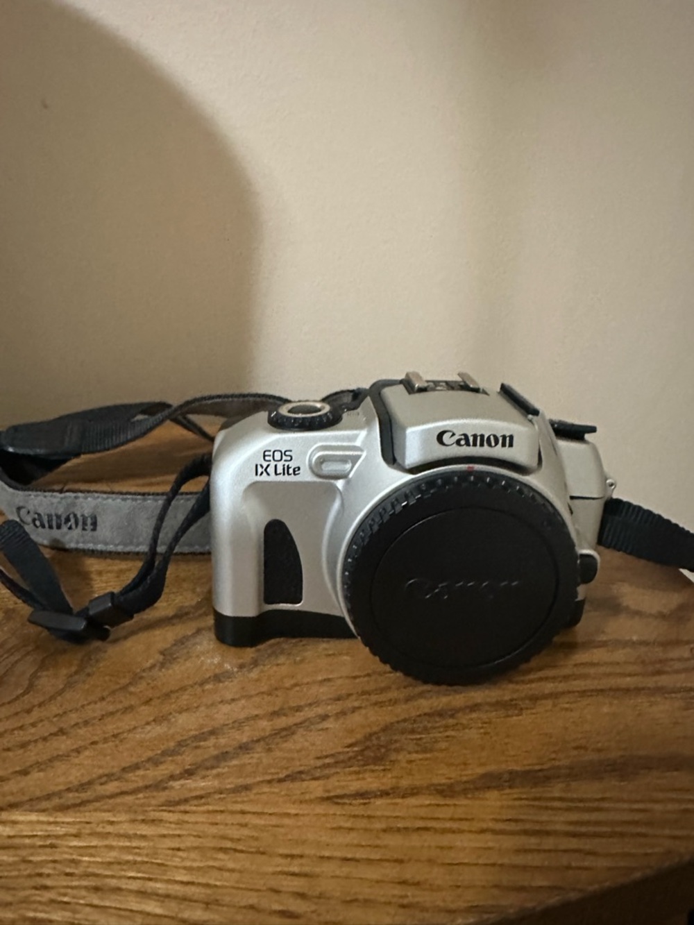 Canon EOS IX Lite Silver DSLR Body with Black Cap and Strap